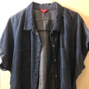 Ladies Guess Button Up Crop Top